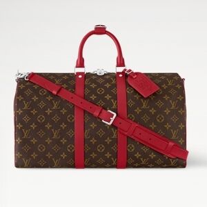 Louis Vuitton Red / Monogram Keepall 50 *orig retail $2860*